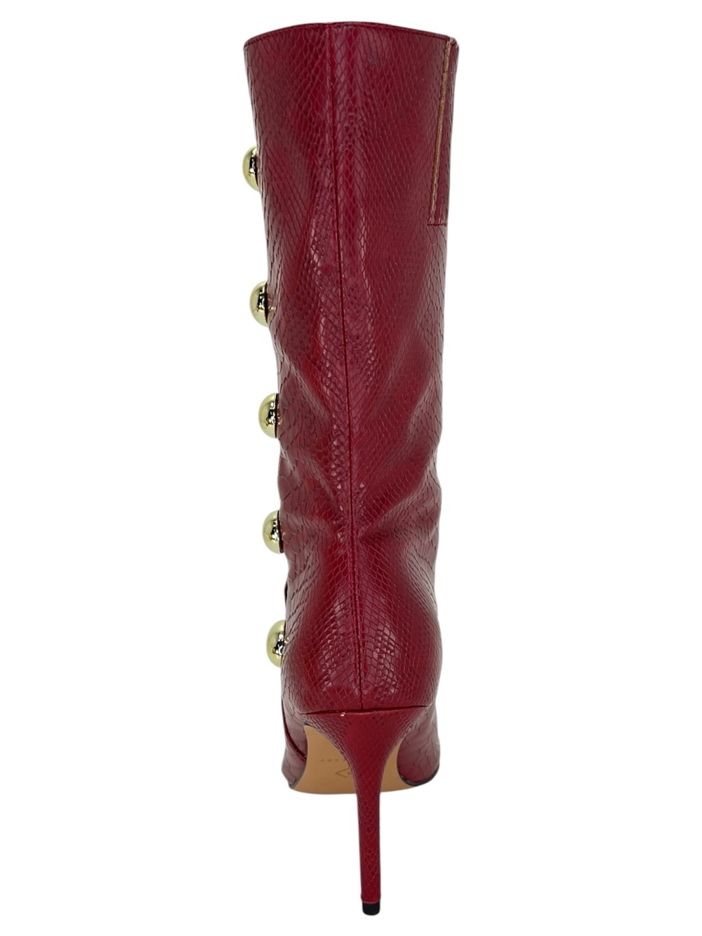 Katy Perry Revival Ornament Red Faux Leather Womens Mid-Calf Boots Size 8.5M - Picture 4 of 13
